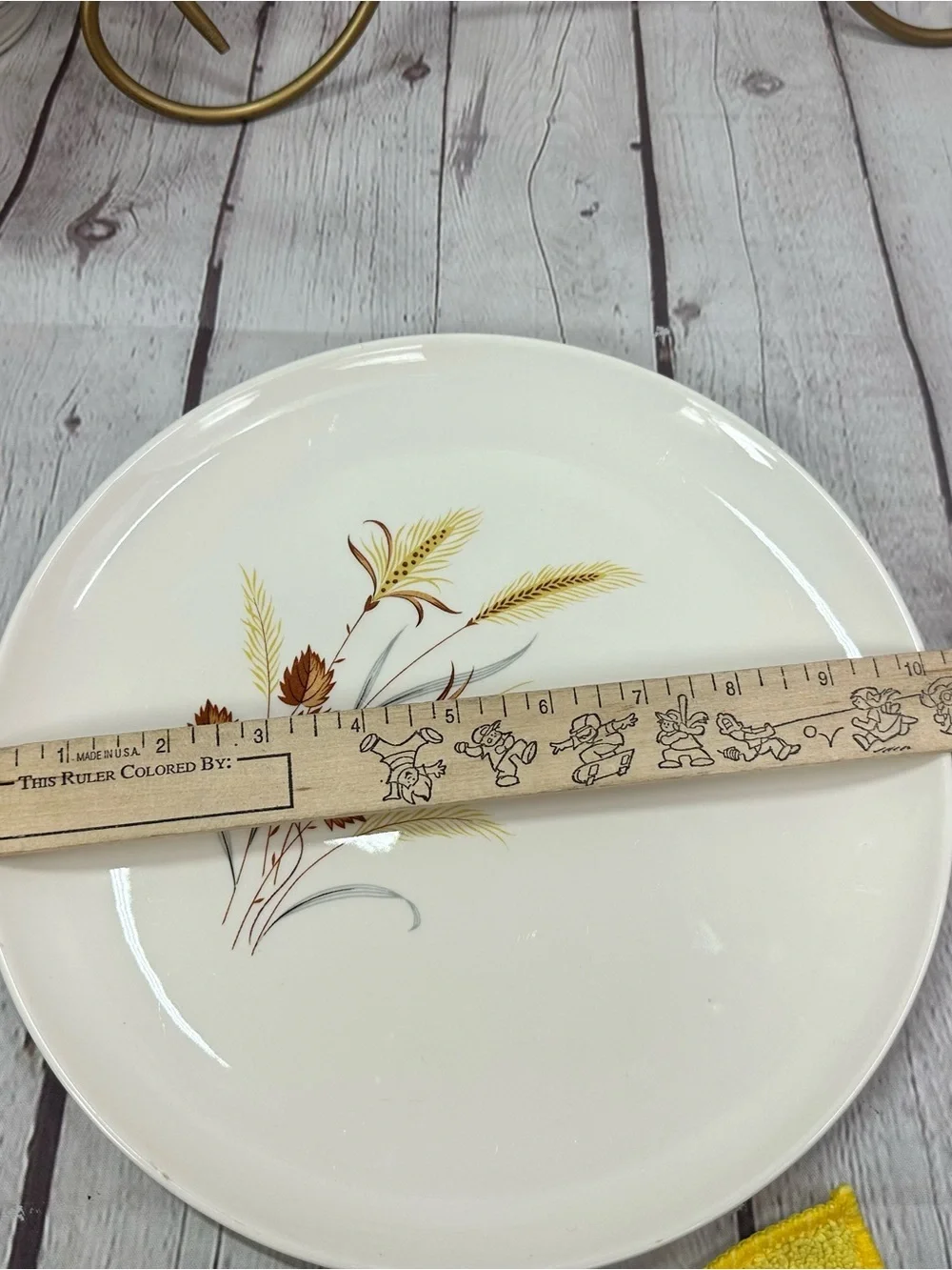 Vtg Autumn Harvest by Taylor, Smith & Taylor (TS&T) Dinner Plate wheat farmhouse